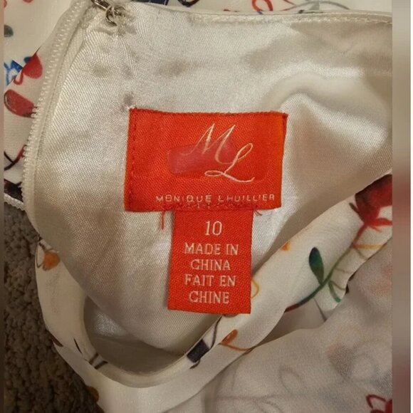 Monique Lhuillier floral romantic fairy  dress gown 10 - Picture 11 of 14